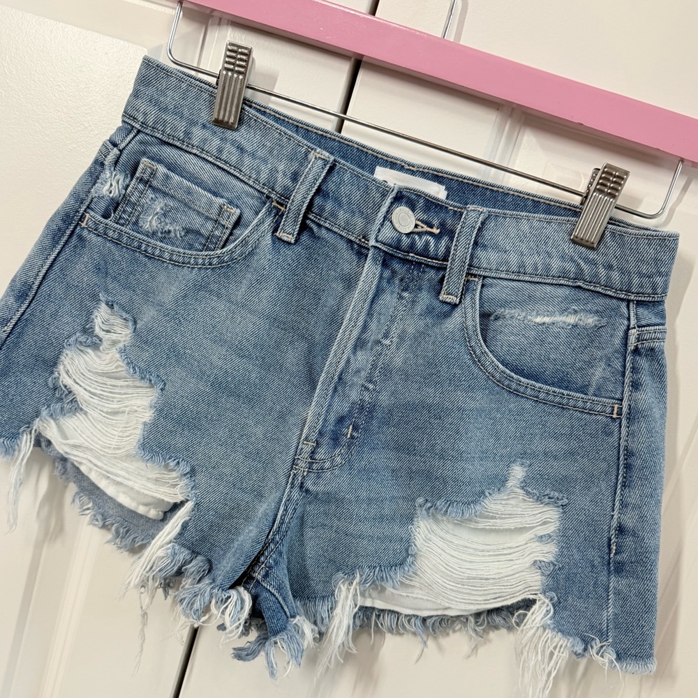 Cello Button Closure Distressed Denim Shorts - Sm… - image 2